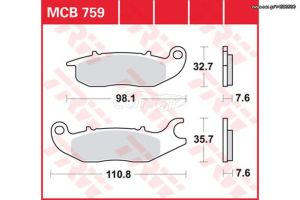 PASTILLAS DE FRENO TRW SCOOTER MCB759LC