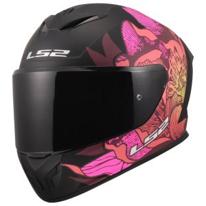CASCO INTEGRAL LS2 FF820 RAPID III POPPIES II BLACK PINK