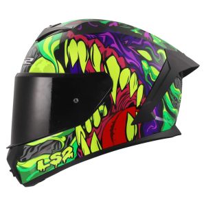 CASCO INTEGRAL LS2 FF820 RAPID III LYCANT PURPLE GREEN