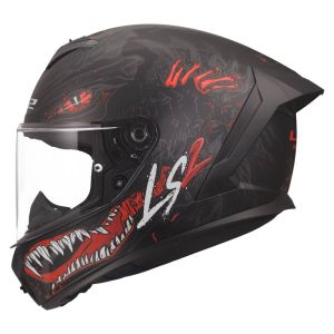 CASCO INTEGRAL LS2 FF820 RAPID III KAIJU II BLACK RED WHITE