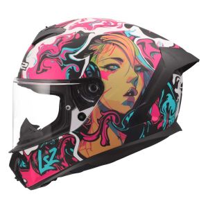 CASCO INTEGRAL LS2 FF820 RAPID III CYBERG PURPLE CYAN