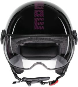 CASCO MOMO FGTR CLASSIC E2206 STRIPES BLACK/FUCSIA