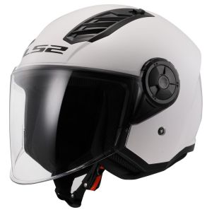 CASCO OPEN FACE LS2 OF616 AIRFLOW II SOLID GLOSS WHITE-06