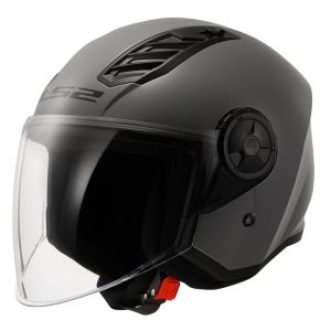 CASCO MOTO OPEN FACE LS2 OF616 AIRFLOW II SOLID NARDO GREY-06