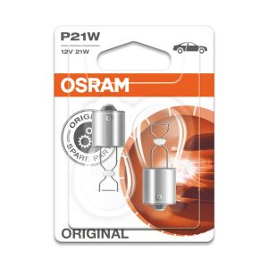 Caja 10 blister pareja de Osram P21W 12V,21W (10 blisterx2uds) casquillo BA15s