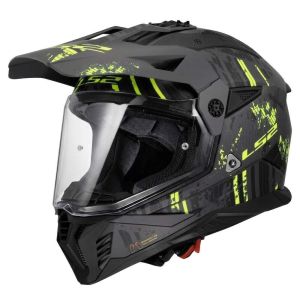 CASCO TRAIL LS2 MX702 PIONEER II CRAZY M.BLACK H-V YELL.-06