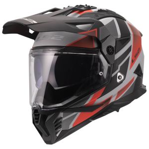 CASCO TRAIL LS2 MX702 PIONEER II BLOCK GREY RED-06