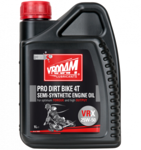 Bote 1 l Vrooam Pro dirt  Bike 4T Semi.Synthethic Engine Oil 25w-50