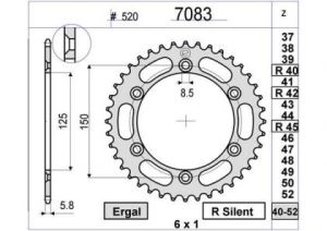 CORONA PROF.ALU KTM 40 D mod 7083