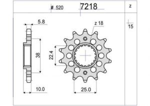 PIÑON PROF. BMW G 450X 15 D mod 7218