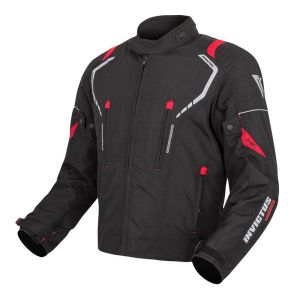 CHAQUETA DE MOTO CORTA EN CORDURA INVICTUS ARES RED