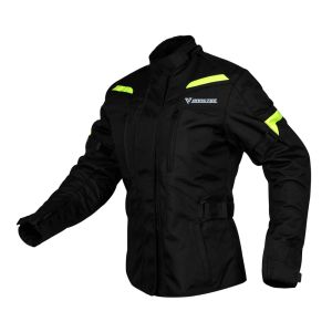Chaqueta de moto tres cuartos de mujer Lagertha Fluo