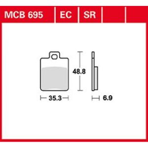 MCB695EC Pastilla freno TRW EC (Scooter premium) 