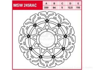 Disco de freno flotante  OFFROAD TRW  MSW242EC