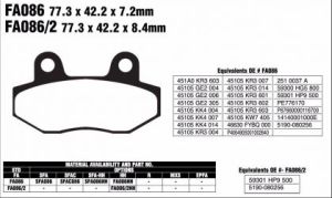 Pastillas de freno EBC FA086/2HH