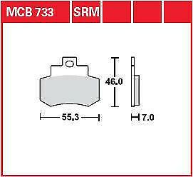 PASTILLA DE FRENO TRW SCOOTER SINTERIZADA MCB733SRM
