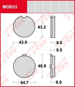 Pastillas De Freno Trw Hyosung Ant.