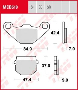 Pastillas De Freno Trw Scooter Peugeot-Suzukihyosun
