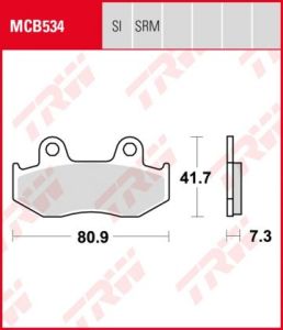 Pastillas De Freno Trw Scooter Sinter Honda Ch 250Spacy 85-86 Ant.