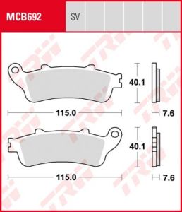 Pastillas De Freno Trw Sinter Honda Vfr 800 Fiant.
