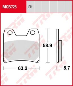 Pastillas De Freno Trw Sinter Yamaha Fzs 1000Fazer Post.