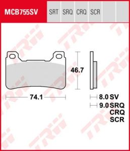 Pastillas De Freno Trw  Hypercarbon Racing  Honda Cbr600/1000Rr 04-06 Ant.