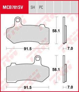 Pastillas De Freno Trw Sinter H.D. Vrscr Streetrod 06- Ant.