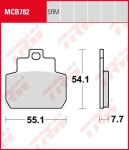 Pastillas De Freno Trw Scooter Beverly 500 06-Post.X8-X9 125/250I.E. 05-07