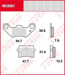 Pastillas De Freno Trw MCB807