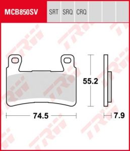 Pastillas De Freno Trw Sinter Honda Vtr1000 Spant.