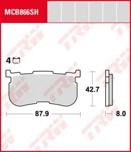 Pastillas De Freno Trw Sinter H.D. Trike Tri Glide Ultra Post. 14- Ant
