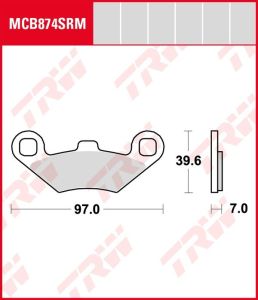 Pastillas De Freno Trw ScooterSinterizadaMCB874SRM
