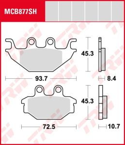 Pastillas De Freno Trw SinterMCB877SH