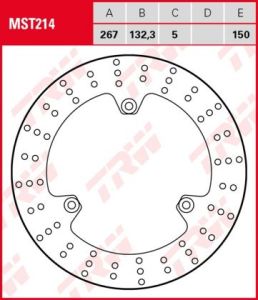 Disco de freno fijo TRW  MST214