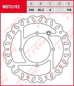 Disco de freno fijo OFF ROAD TRW MST217EC
