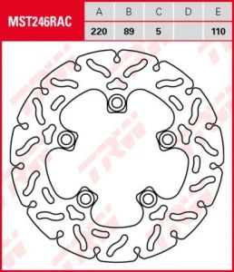 Disco de freno fijo RACING TRW  MST246RAC