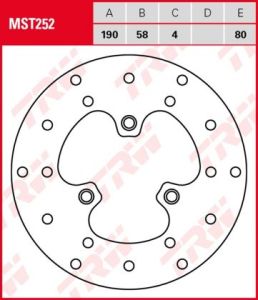 Disco de freno fijo TRW  MST252