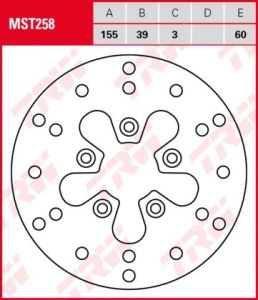 Disco de freno fijo TRW  MST258