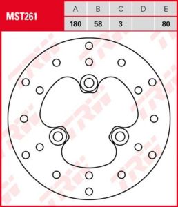 Disco de freno fijo TRW  MST261