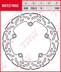 Disco de freno fijo RACING TRW  MST277RAC