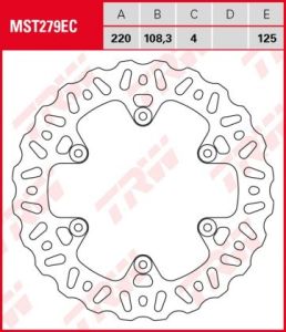 Disco de freno fijo OFF ROAD TRW MST279EC