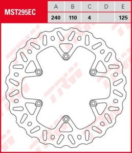 Disco de freno fijo OFF ROAD TRW MST295EC