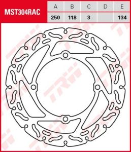 Disco de freno fijo RACING TRW  MST304RAC