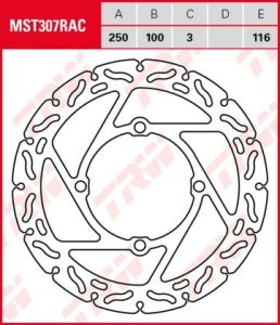 Disco de freno fijo RACING TRW  MST307RAC