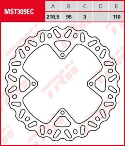 Disco de freno fijo OFF ROAD TRW MST309EC