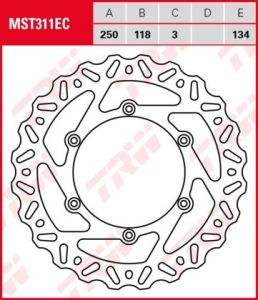 Disco de freno fijo OFF ROAD TRW MST311EC