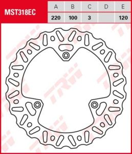Disco de freno fijo OFF ROAD TRW MST318EC