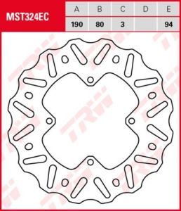 Disco de freno fijo OFF ROAD TRW MST324EC