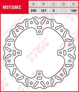 Disco de freno fijo OFF ROAD TRW MST328EC