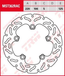 Disco de freno fijo RACING TRW  MST362RAC